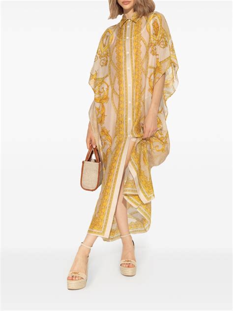 Versace Barocco Print Kaftan .